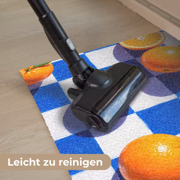 Fußmatte - Orange – Kariert – Essen - Sinaasappel - Geruit - Eten Deurmat klein