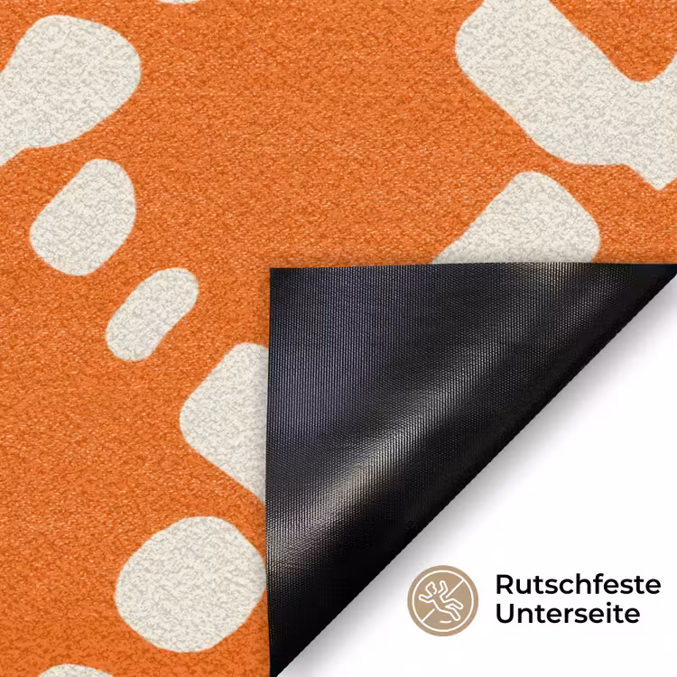 Oranje - Ruitpatroon - Wit Deurmat klein 898 -antislip_DE