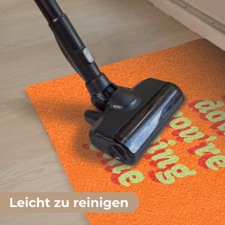 Oranje - Slow down you're doing fine - Retro Deurmat klein -reinigen_DE