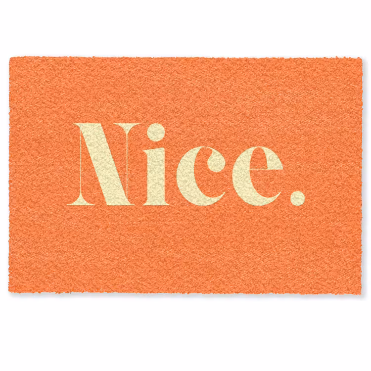 Oranje - Gebroken wit - Nice Deurmat klein -zkaufland3d