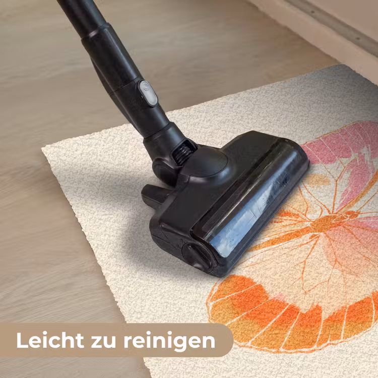 Oranje - Vlinder - Minimalistisch Deurmat klein -reinigen_DE