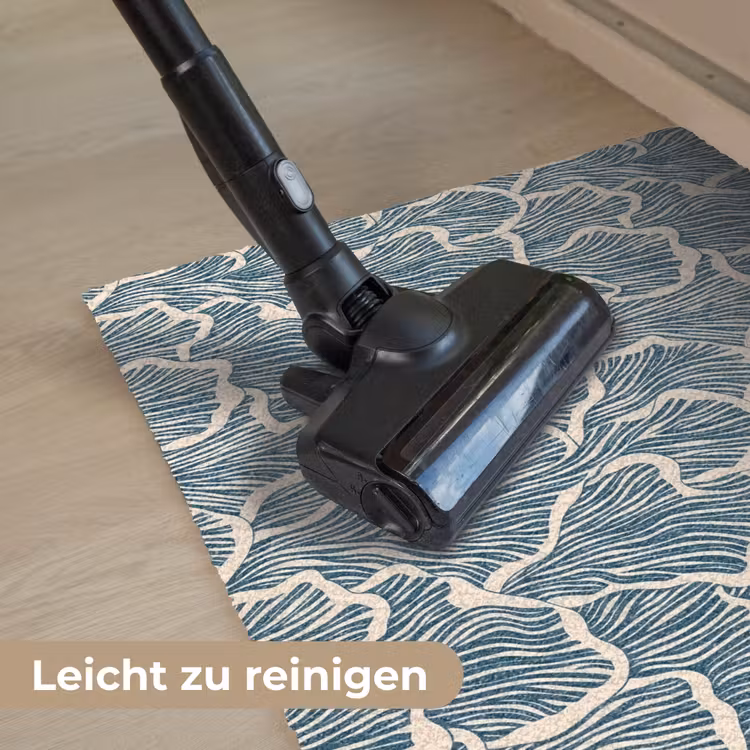 Organisch - Blauw - Crème - Schelpen Deurmat klein 898 -reinigen_DE