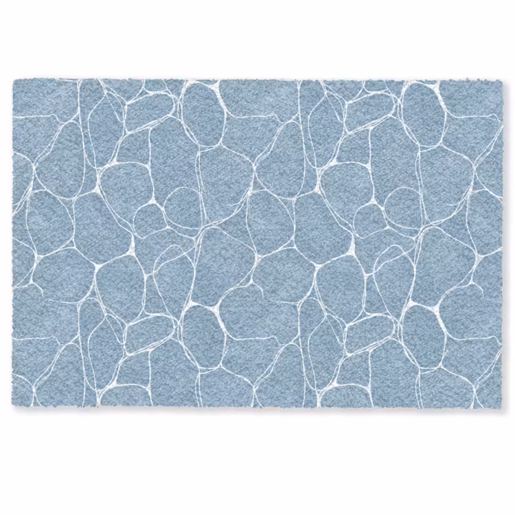 Organisch - Patroon - Blauw Deurmat klein 898 -zkaufland3d