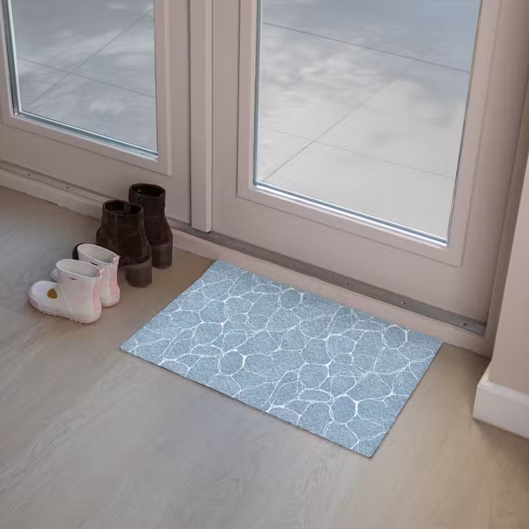 Organisch - Patroon - Blauw Deurmat klein 898 -sfeer3