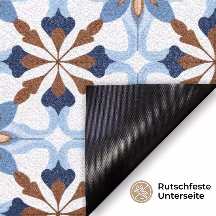 Ornament - Tegel - Kleurrijk Deurmat klein 898 -antislip_DE