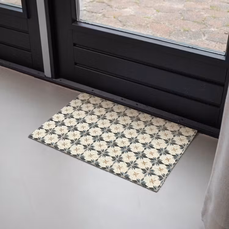 Sierlijk - Ornament - Blauw Deurmat klein 898 -sfeer2