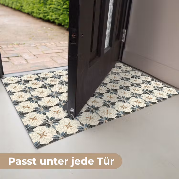 Sierlijk - Ornament - Blauw Deurmat klein 898 -USP_DE