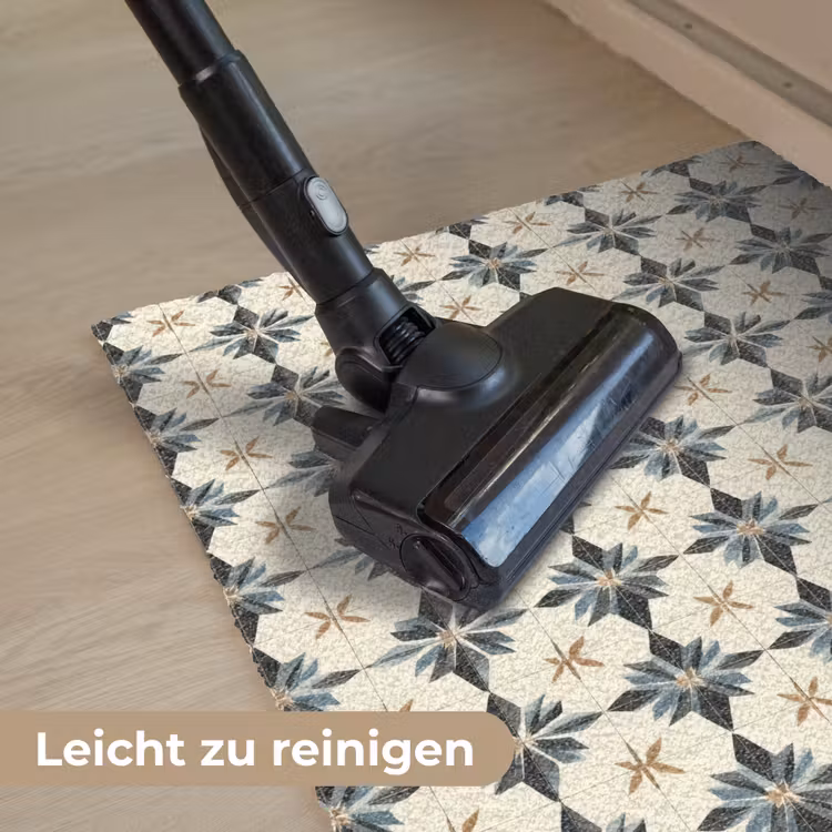 Sierlijk - Ornament - Blauw Deurmat klein 898 -reinigen_DE
