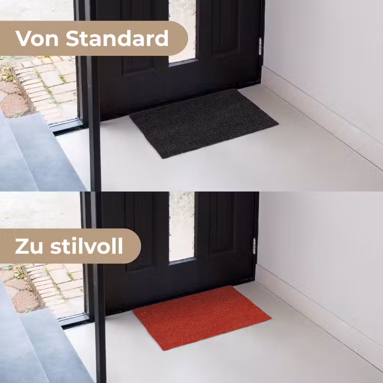 Oxblood - Maroon - Rood Deurmat klein 898 -voor-na_DE