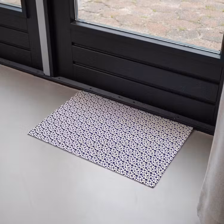 Oceaan - Bubbel - Blauw - Wit Deurmat klein 898 -sfeer2