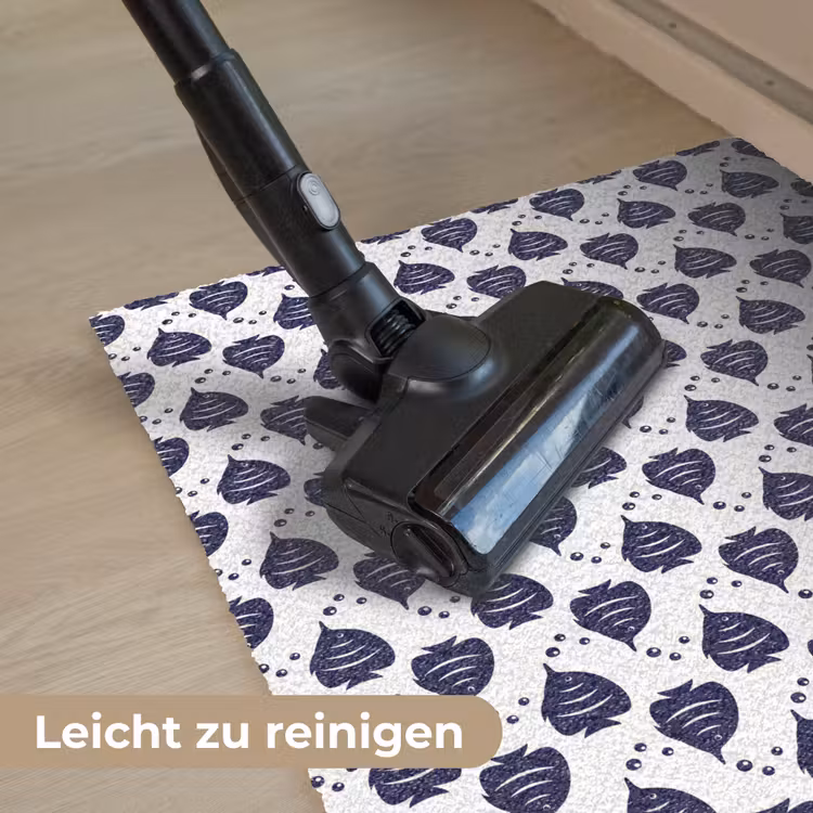 Oceaan - Vis - Blauw - Wit Deurmat klein 898 -reinigen_DE