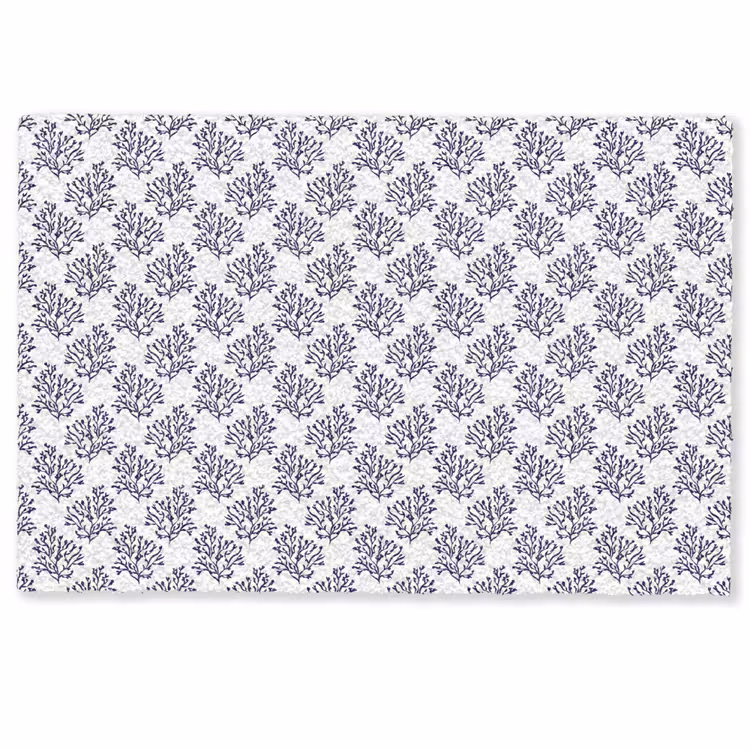 Oceaan - Koraal - Blauw - Wit Deurmat klein 898 -zkaufland3d