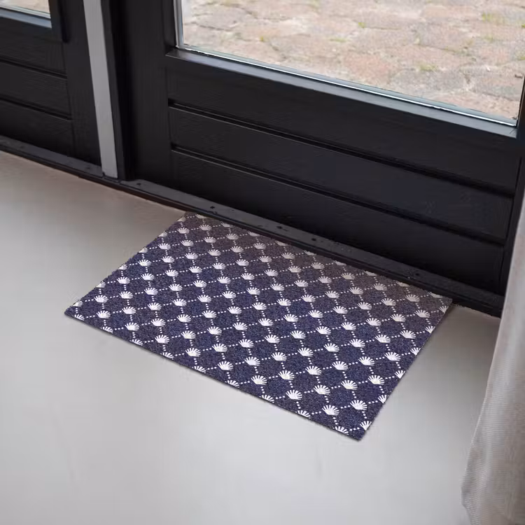 Oceaan - Schelp - Blauw - Wit Deurmat klein 898 -sfeer2