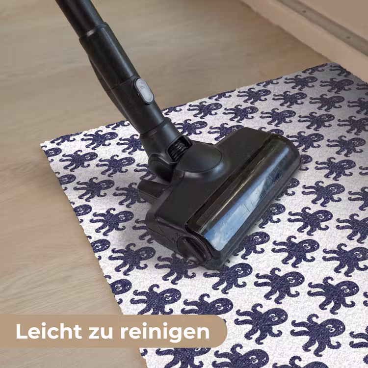 Oceaan - Octo - Blauw - Wit Deurmat klein 898 -reinigen_DE