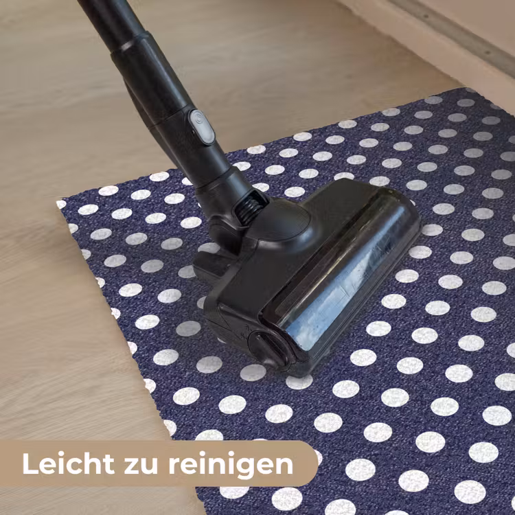 Oceaan - Stippen - Blauw - Wit Deurmat klein 898 -reinigen_DE