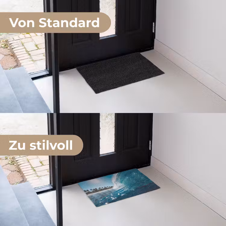 Oceaan - Golf - Strand - Natuur - Blauw Deurmat klein -voor-na_DE