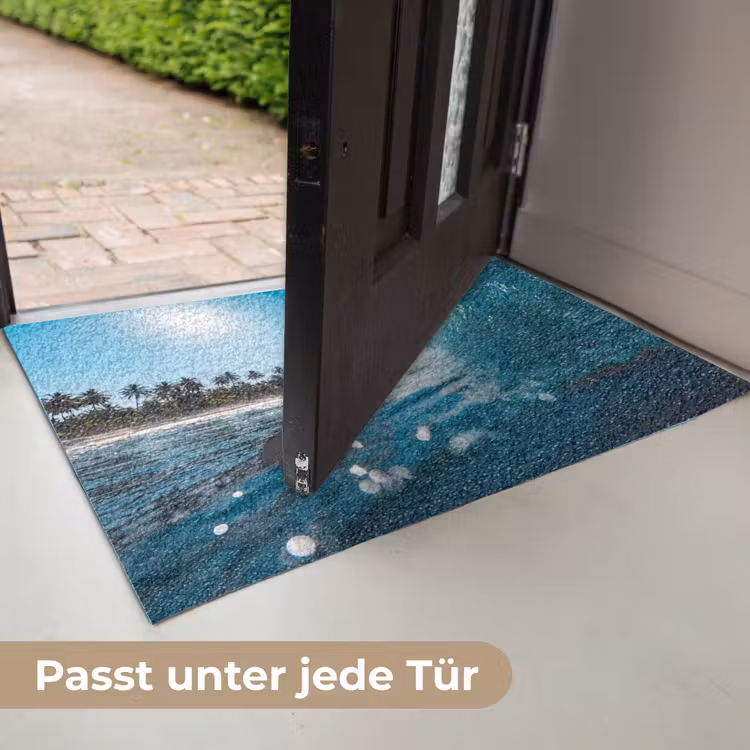 Oceaan - Golf - Strand - Natuur - Blauw Deurmat klein -USP_DE