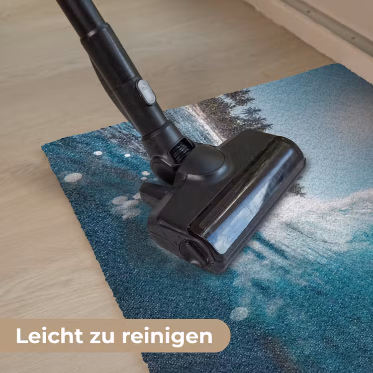 Oceaan - Golf - Strand - Natuur - Blauw Deurmat klein -reinigen_DE