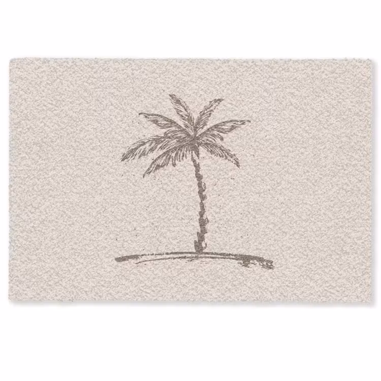 Palmboom - Bruin - Beige - Tropisch Deurmat klein -zkaufland3d