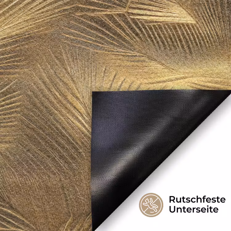 Palm - Waaier - Goud Deurmat klein 898 -antislip_DE