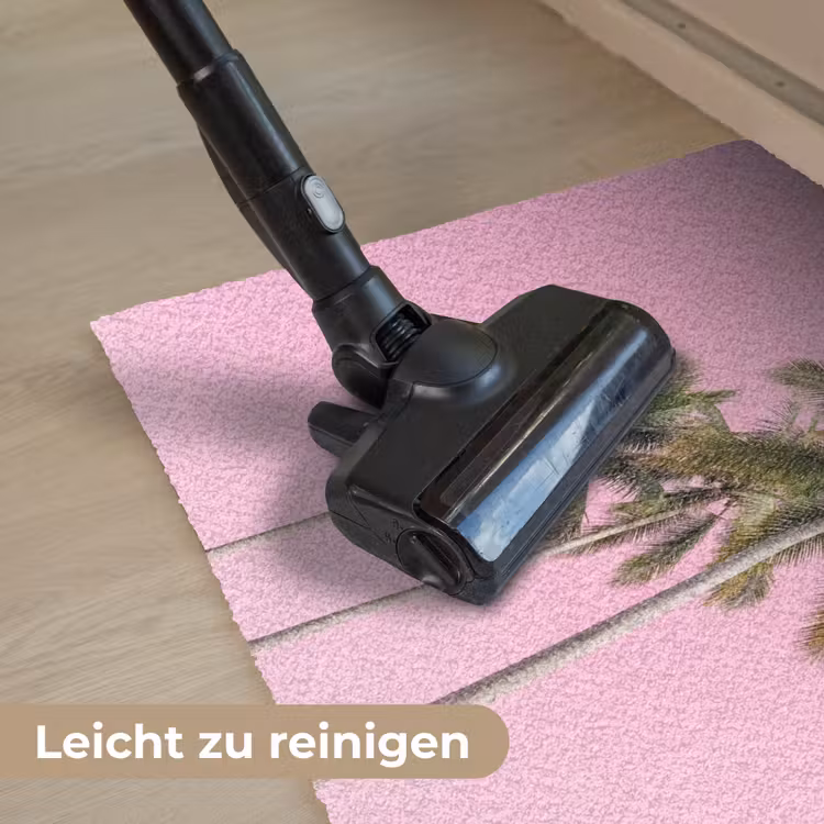 Palmboom - Tropisch - Pink Deurmat klein -reinigen_DE