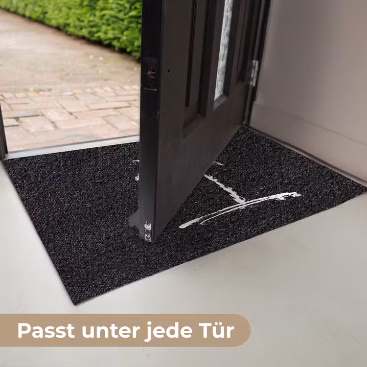 Palmboom - Wit - Zwart - Tropisch Deurmat klein -USP_DE