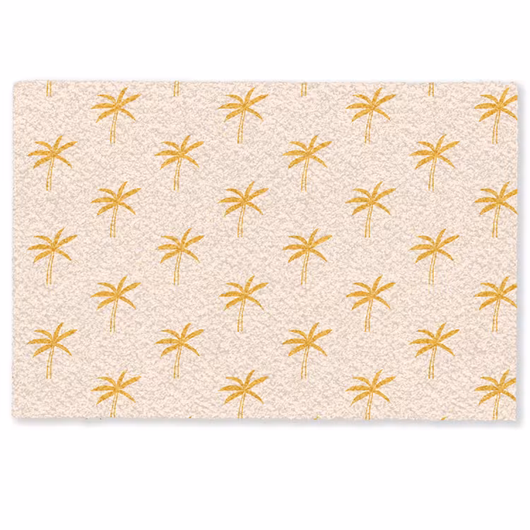 Palmbomen - Beige - Oranje - Patroon - Zomer Deurmat klein -zkaufland3d
