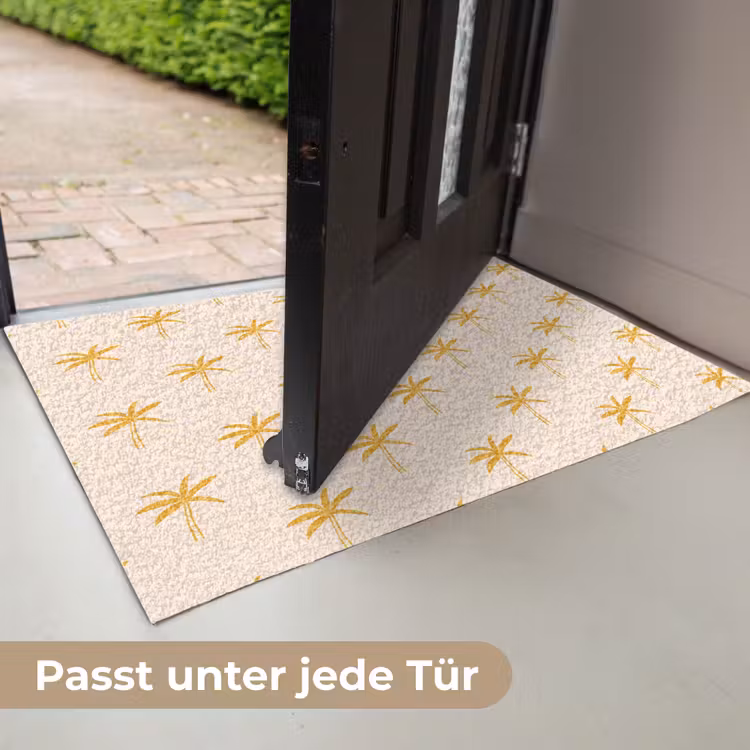 Palmbomen - Beige - Oranje - Patroon - Zomer Deurmat klein -USP_DE