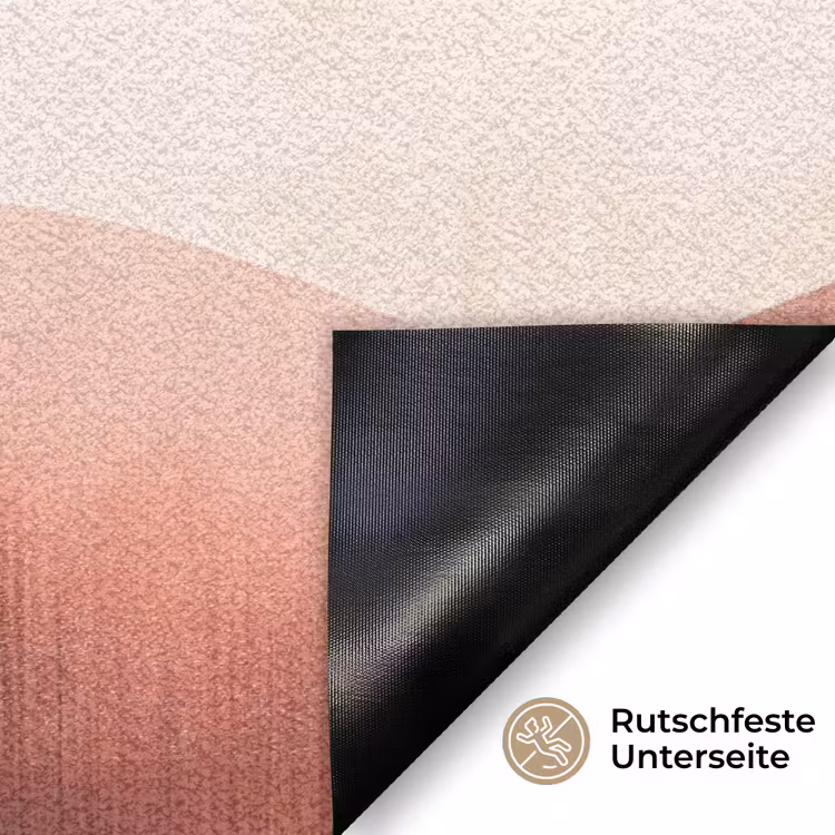 Palmbomen - Heuvels - Minimalistisch - Zachtroze Deurmat klein -antislip_DE