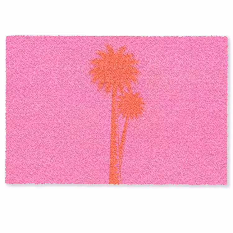 Palmbomen - Modern - Roze Deurmat klein -zkaufland3d