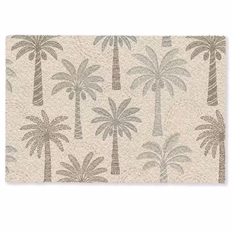Palmbomen - Patroon - Tropisch - Beige Deurmat klein -zkaufland3d