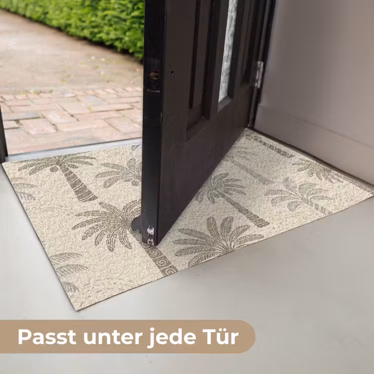 Palmbomen - Patroon - Tropisch - Beige Deurmat klein -USP_DE