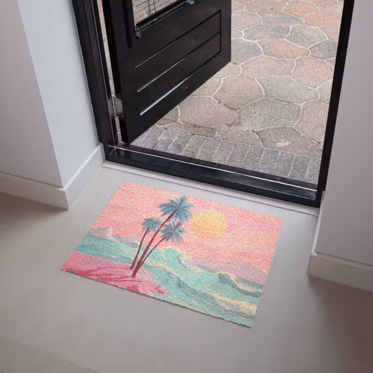 Palmbomen - Golven - Zee Deurmat klein -sfeer5