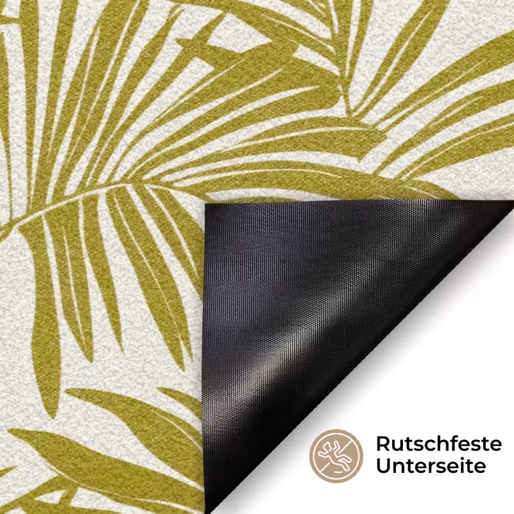 Palmblad - Patroon - Groen Deurmat klein 898 -antislip_DE