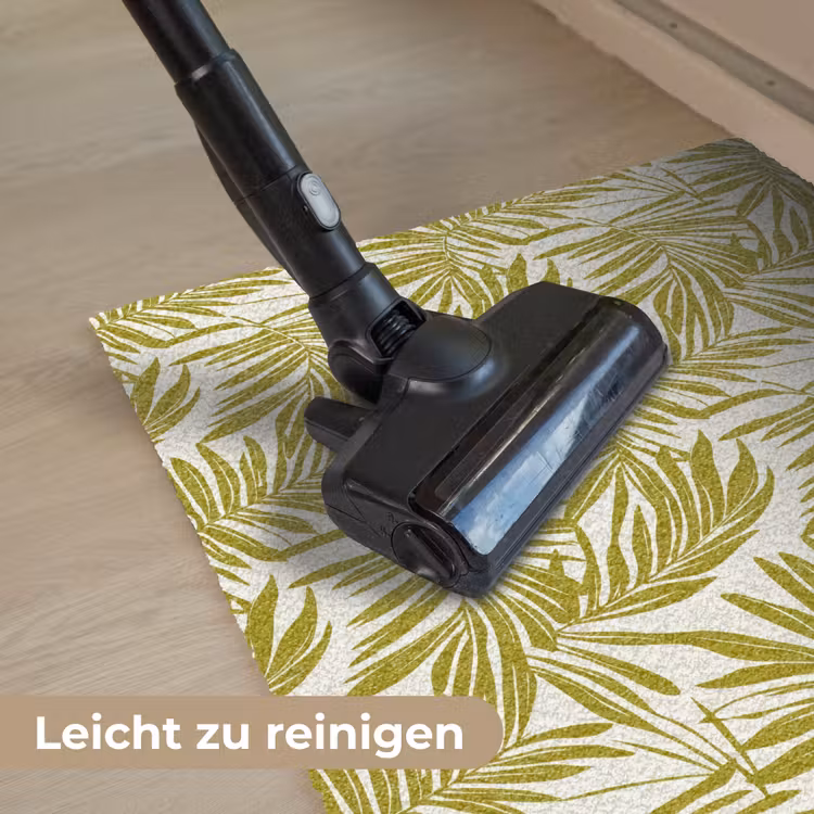 Palmblad - Patroon - Groen Deurmat klein 898 -reinigen_DE