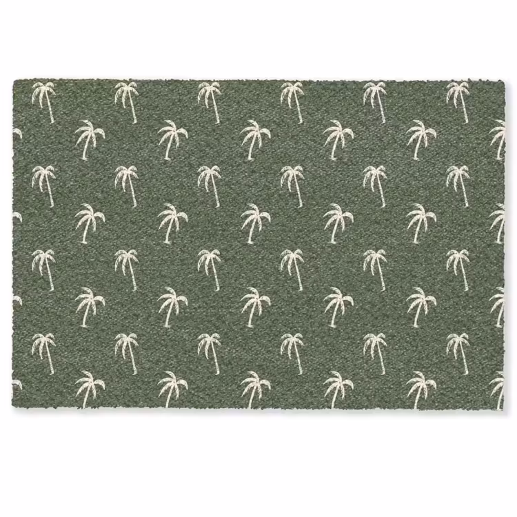 Palmboom patroon - Groen - Beige - Zomer Deurmat klein -zkaufland3d