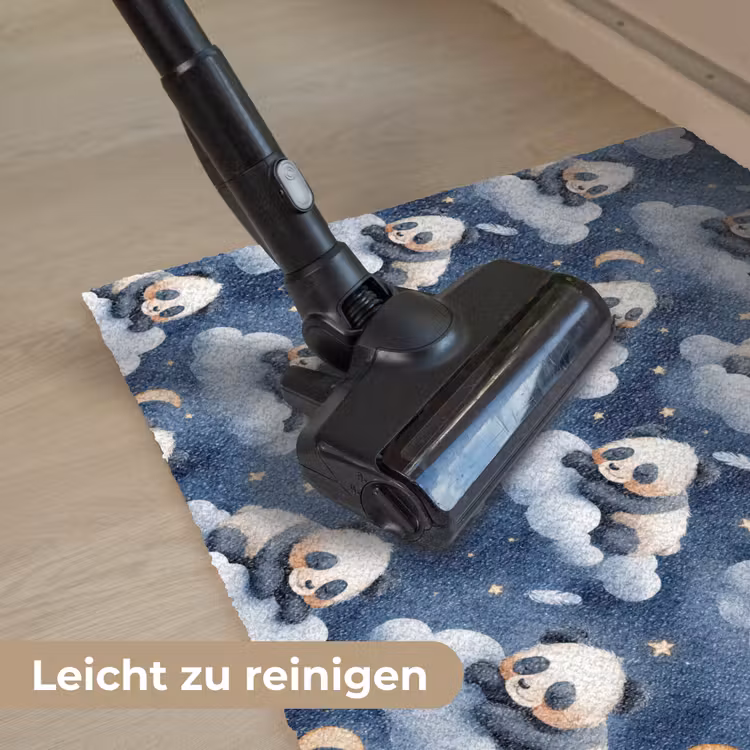 Panda's - Slapen - Blauw Deurmat klein 898 -reinigen_DE