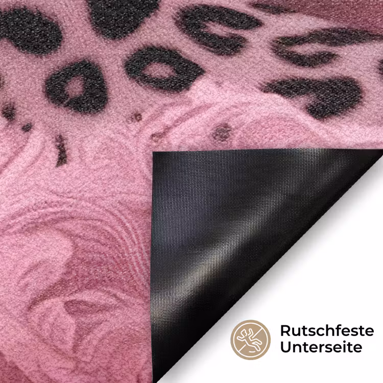 Panter - Luxe - Roze Deurmat klein -antislip_DE