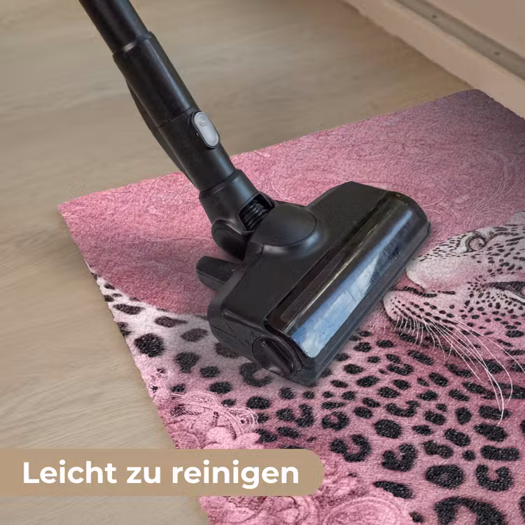 Panter - Luxe - Roze Deurmat klein -reinigen_DE