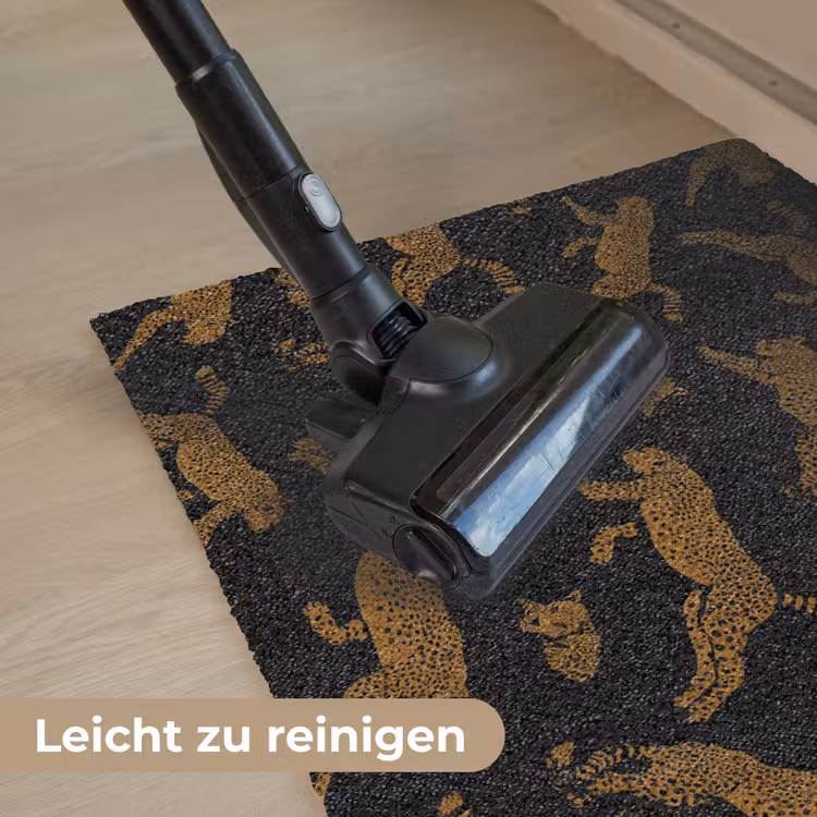 Panters - Patroon - Dieren - Zwart - Bruin Deurmat klein -reinigen_DE