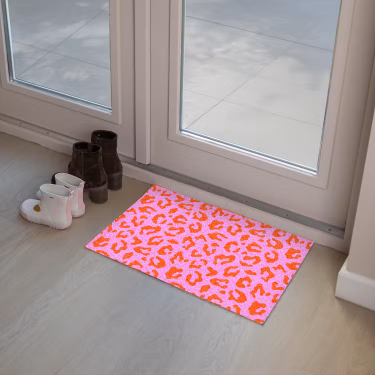 Panter - Rood - Roze Deurmat klein 898 -sfeer3