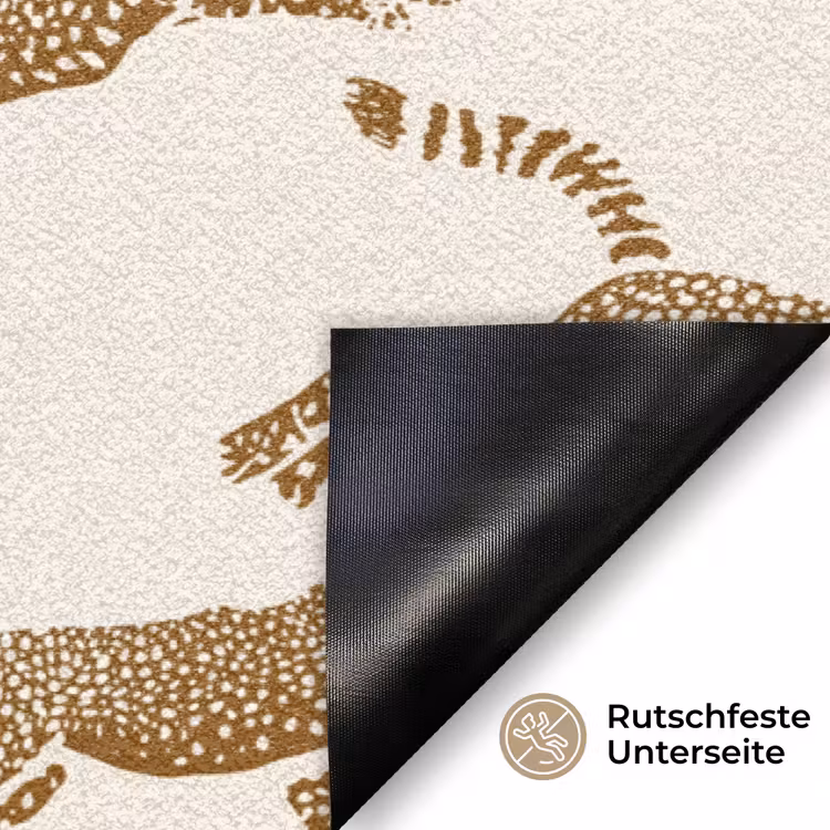 Panters - Dieren - Beige - Bruin - Patroon Deurmat klein -antislip_DE
