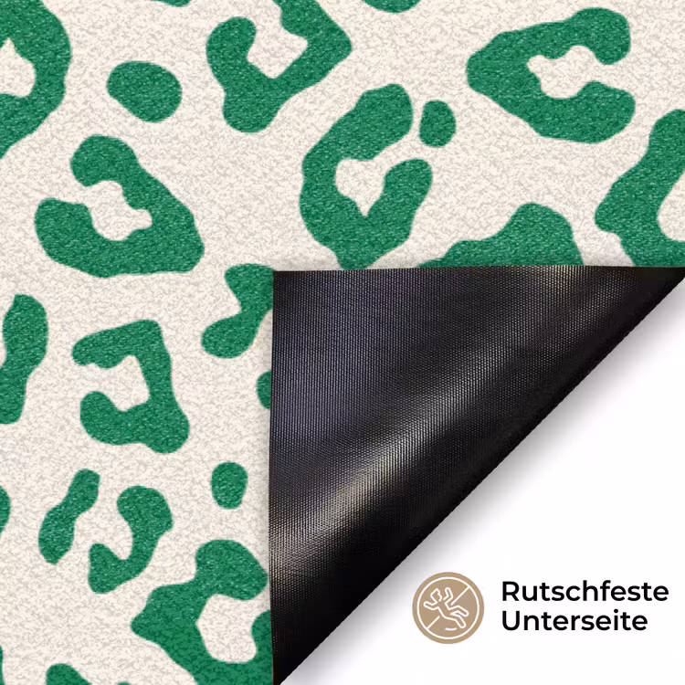 Panterprint - Groen - Beige - Dierenprint Deurmat klein -antislip_DE