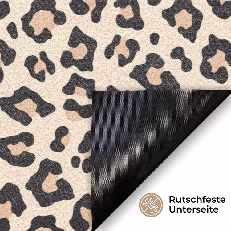 Panterprint - Patroon - Bruin Deurmat klein 898 -antislip_DE