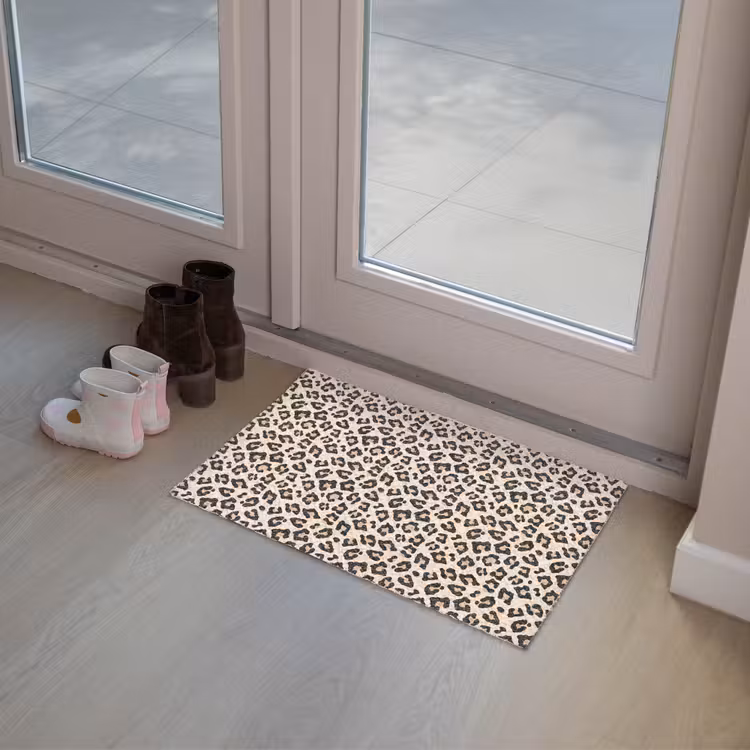 Panterprint - Patroon - Bruin Deurmat klein 898 -sfeer3