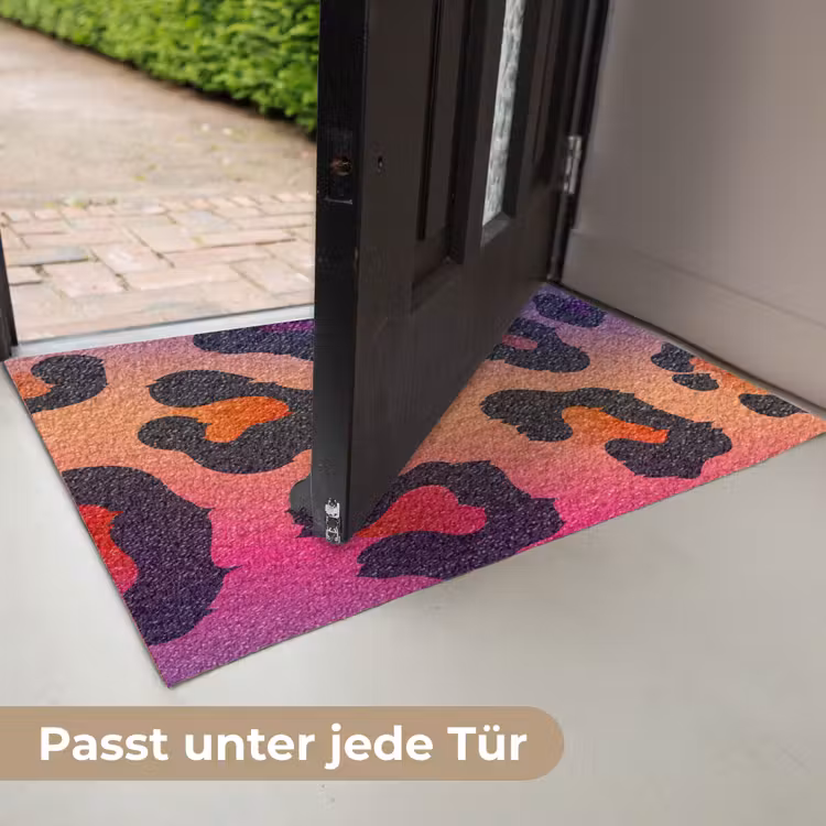 Panterprint - Roze - Paars - Oranje Deurmat klein -USP_DE