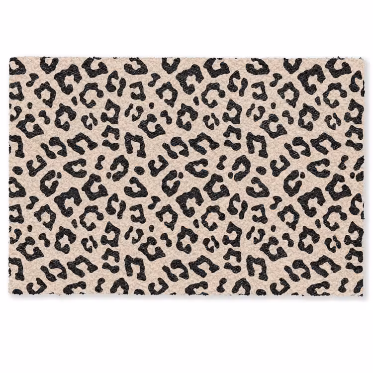 Panterprint - Zwart - Bruin - Dierenprint Deurmat klein -zkaufland3d