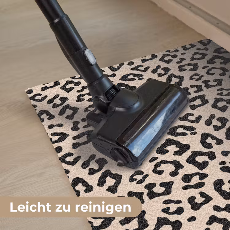 Panterprint - Zwart - Bruin - Dierenprint Deurmat klein -reinigen_DE