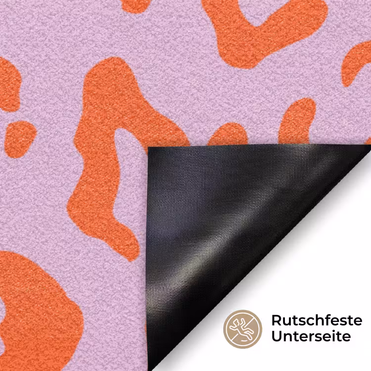 Panterprint - Rood - Paars - Roze - Dierenprint Deurmat klein -antislip_DE