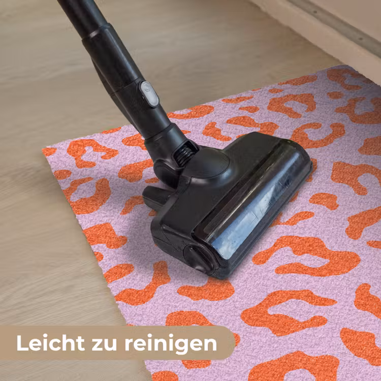 Panterprint - Rood - Paars - Roze - Dierenprint Deurmat klein -reinigen_DE